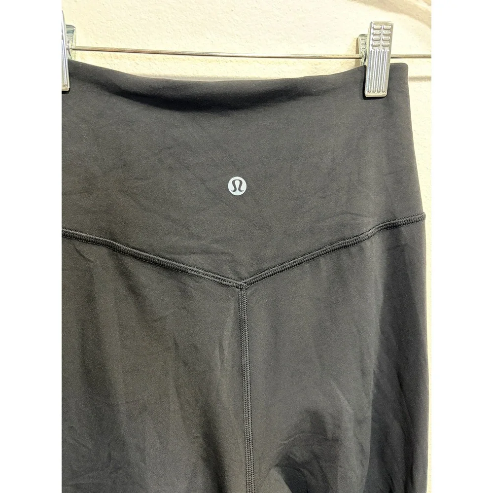 Lululemon Align Wide Leg Crop 23 High Rise Nulu Pants Black Size 2